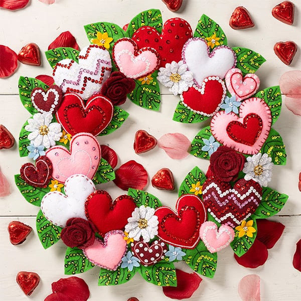 Bucilla ® Seasonal - Felt - Home Decor - Love in the Air Wreath - 89576E