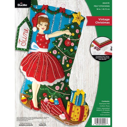 Bucilla ® Seasonal - Felt - Stocking Kits - Vintage Christmas - 89457E