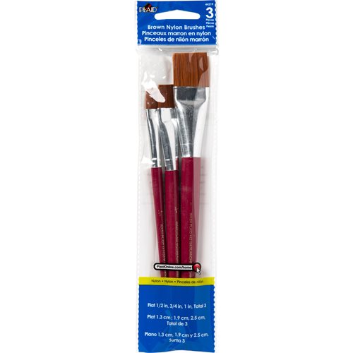 Plaid ® Brush Sets - Wood Brush Set, Flats - 44219