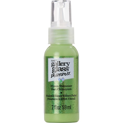 Gallery Glass ® Shimmer™ Stained Glass Effect Paint - Green, 2 oz. - 19689