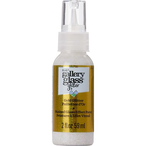 Gallery Glass ® Stained Glass Effect Paint - Glitter Gold, 2 oz. - 20044