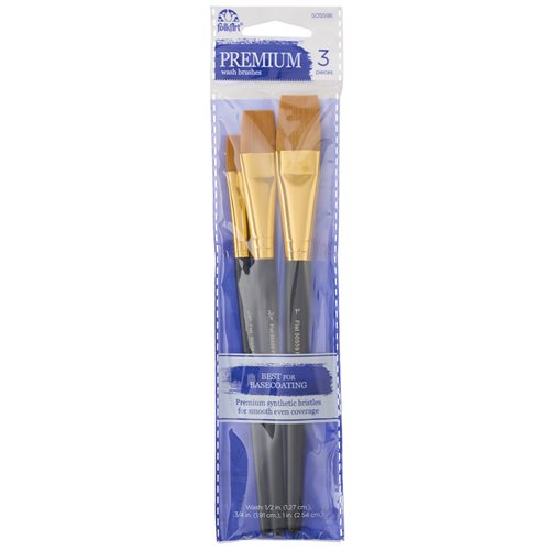Folkart ® Brush Sets - Gold Taklon Set, 3 pc. - 50559