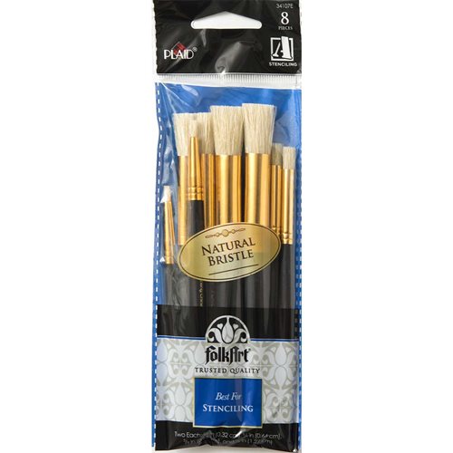 Folkart ® Brush Sets - Stencil Brush Set, Short Handle - 34107