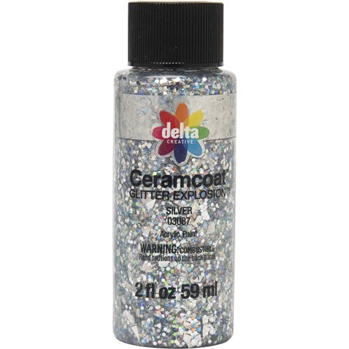 Delta Ceramcoat ® Glitter Explosion™ - Silver, 2 oz. - 03087
