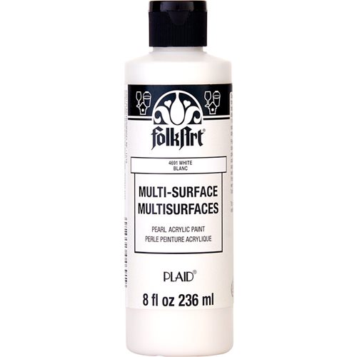FolkArt ® Multi-Surface Pearl Acrylic Paints - White, 8 oz. - 4691