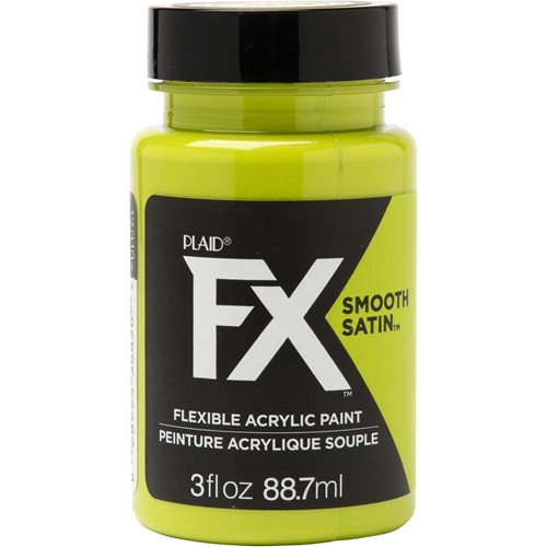 PlaidFX Smooth Satin Flexible Acrylic Paint - Goblin Green, 3 oz. - 36850